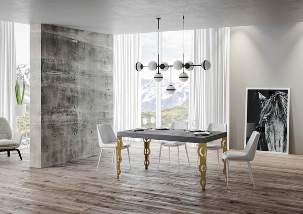 sconto Tavolo Allungabile 130-234x90x77 cm Karamay Cemento