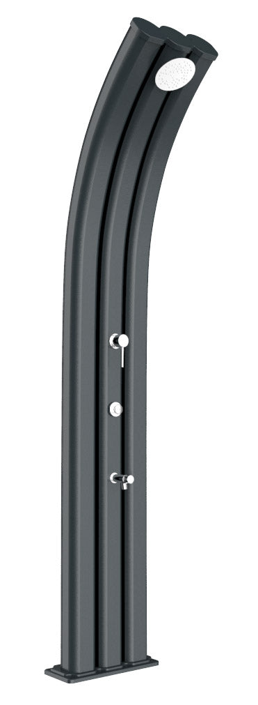 sconto Doccia Solare da Giardino 75L Miscelatore Temporizzato e Lavapiedi Arkema Energy Pro Grigio Antracite