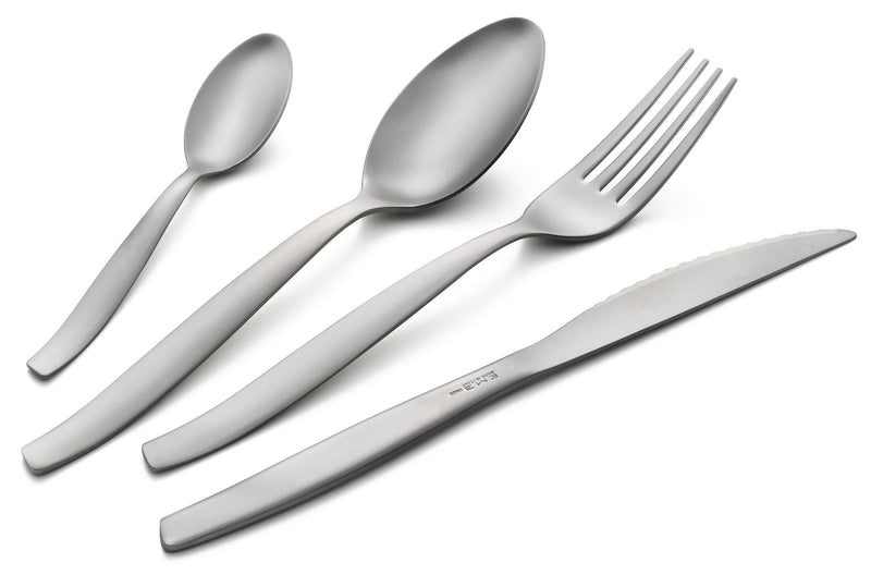 Servizio Set di Posate 24 Pezzi in Acciaio Eme Shark Sabbiato