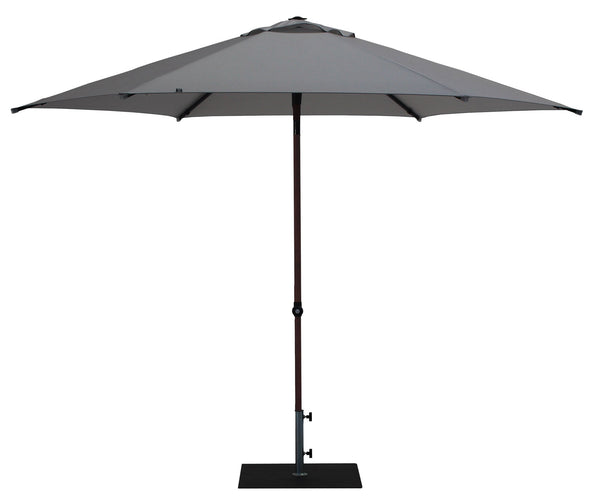 Ombrellone da Giardino Ø3 m Palo Ø38 mm in Alluminio Effetto Legno Tessuto Olefin Trend Wood Grigio acquista