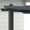 Pergola Gazebo 3x3 m con 8 Fori di Drenaggio in Alluminio Metallo e Poliestere Grigio Scuro