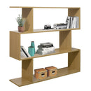 Libreria Moderna 3 Ripiani  110x97x25 cm in Legno Melaminico Rovere Chiaro