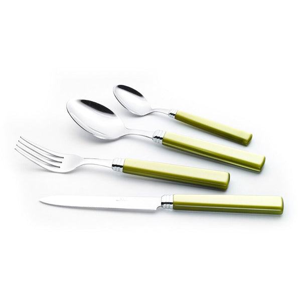 Service de Couverts 24 Pièces en Acier Inoxydable Vert Rivadossi Sandro Zara online