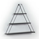 Mensola triangolare Moset  3 ripiani nero 