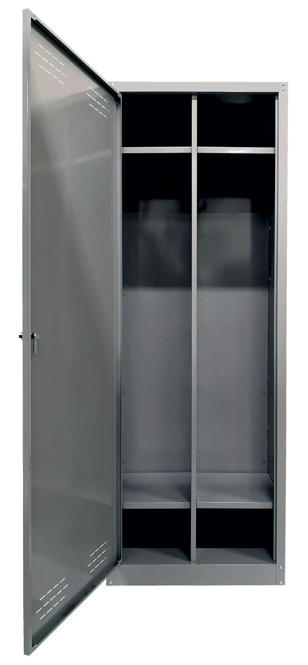 Clean Dirty Vestiaire 1 Porte 60x40x167 cm en Métal Peint Gris Clair prezzo