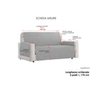 Copridivano con Copri Braccioli in Poliestere Panna Varie Misure