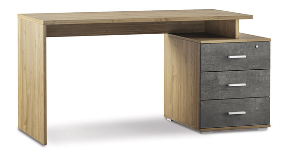 acquista Scrivania da Ufficio 3 Cassetti 154x76x55 cm Noce Stelvio/Noce