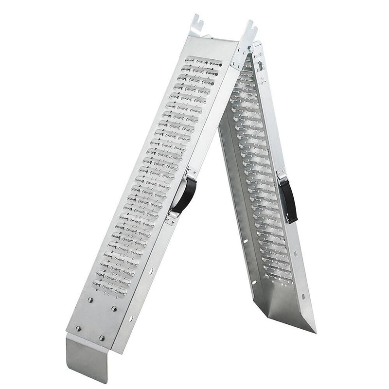 Coppia Rampe di Carico pieghevoli Pedana Antiscivolo 180cm Trattorino Quad Moto