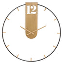 Orologio da Muro Oroy Ø60x4,5 cm in Ferro Oro e Nero