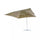 Parasol de jardin décentralisé Saturno 3x4m en aluminium multicolore avec serviette gris tourterelle