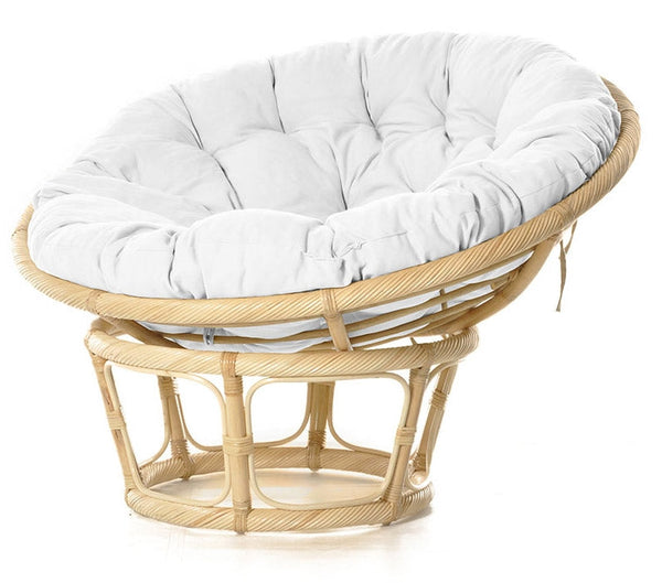 Taddei Papesan Fauteuil de jardin rond en rotin Blanc acquista