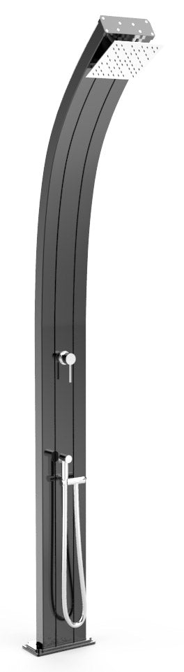 Minuterie de douche de jardin solaire et douchette à main Arkema Spring Top Line Perla Nera sconto