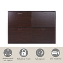 Scarpiera Salvaspazio con 4 Cassetti da 24 Paia 120x24x81 cm in Legno Marrone 