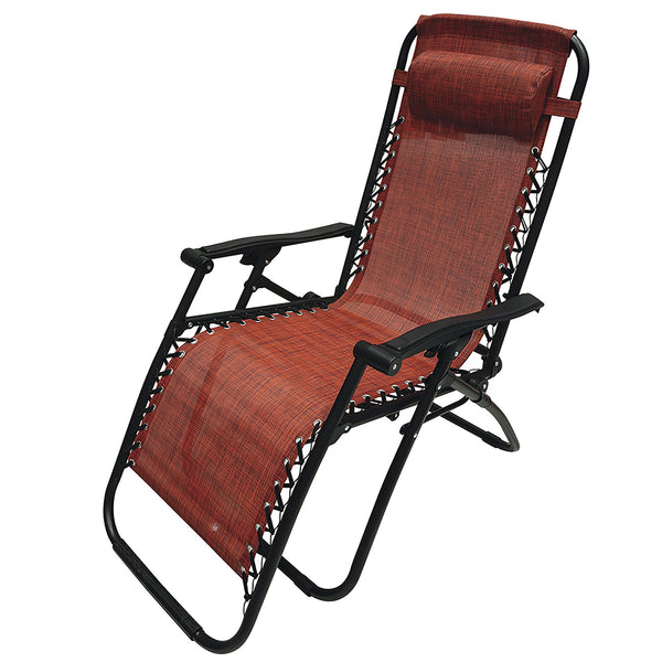 online Chaise inclinable pliante Zero Gravity en fer et textilène Soriani Gran Relax Rio Rosso