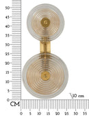 Lampada da Muro Venice 25x10x52 cm in Vetro e Ferro Oro e Naturale e Marrone      