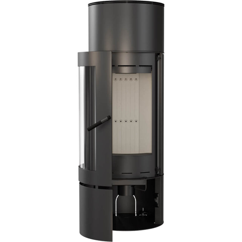 Stufa a Legna 10KW in Acciaio Flig Murrieta Nera