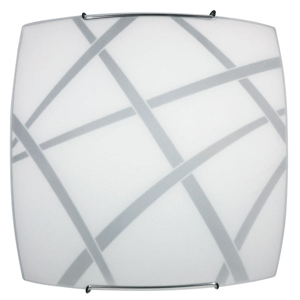 online Plafonnier 2xE27 Crochets Fil Acier Plaque Verre Blanc E-Energy Clio