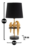 Lampada da Comodino Pappagallo Ø 20x39 cm in Ferro e Poliestere