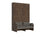 Lit double escamotable gain de place avec canapé Kentaro H250 cm marron