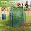 Serra per Piante a Rete con Porta a Cerniera e Picchetti a Terra 3x1x1,5m  Verde
