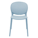 Set 4 Sedie da Giardino 56x47,5x79,5 cm Lolly Azzurre