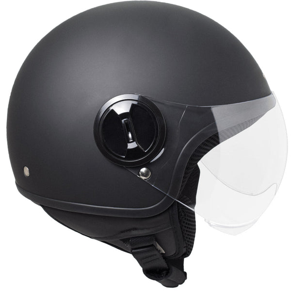 Casque Demi-Jet pour Scooter Ska-P 1 WH Visière Caoutchoutée Noire Wolli online