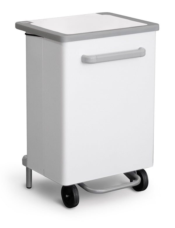 sconto Pattumiera Per Raccolta Differenziata 47x37xh70 cm In Acciaio Verniciato a Pedale Bianco