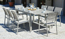 Tavolo Rettangolare da Giardino Allungabile 210x90cm in Alluminio Vorghini Verbier Grigio