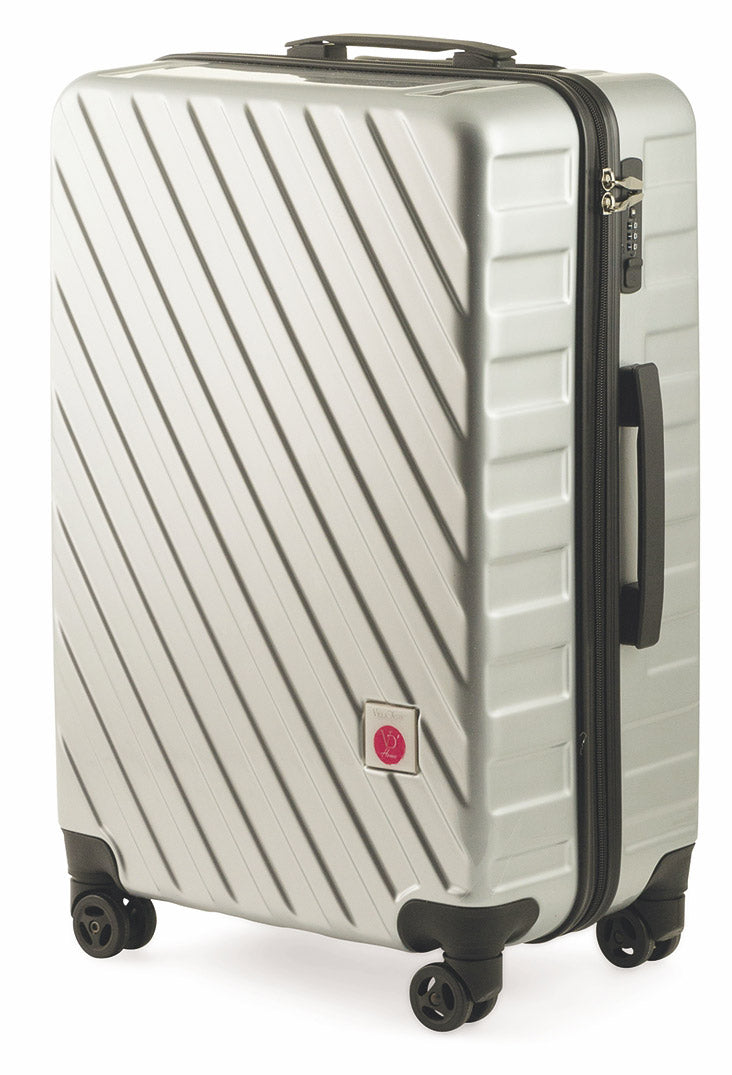 Trolley Valigia Bagaglio a Mano Rigida in Policarbonato 4 Ruote TSA Soriani Silver