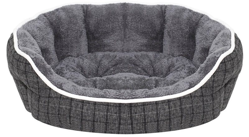 Cuccia per Cani e Gatti 75x65x20 cm in Poliestere Scotland Grigio Scuro