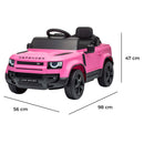Macchina Elettrica per Bambini Licenza Land Rover Defender Small 12V con Telecomando Rosa