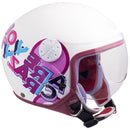 Casco Demi-Jet per Bambini Visiera Sagomata CGM Sport 205G Fucsia Metal Varie Misure