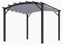 Pergola da Giardino 3,4x3,3x2,4 m in Alluminio con Telo di Copertura 280g/mq Grigio