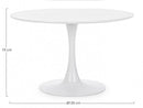 Tavolo Ø120x75h cm Bloom Bianco