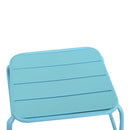 Set Tavolino e 2 Poltrone da Giardino in Metallo Bistro Verde Acqua