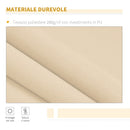 Tenda da Sole Avvolgibile a Parete 3x2.5m in Alluminio Beige 