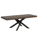 Tavolo Allungabile 200-460x90x77 cm Volantis Premium Noce Telaio Antracite 