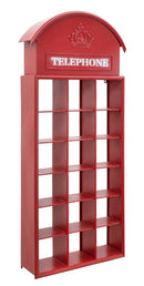 Bacheca Cabina Telefonica Portaoggetti 52x15x120 cm in Ferro 