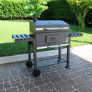 Barbecue a Carbonella 160x65x107,5 h cm in Metallo Nero