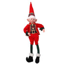 Elfo tessuto rosso verde cm 16x11xh65