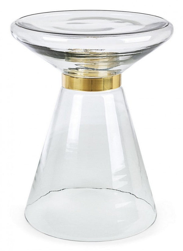 Table Basse Azmin en Verre Transparent D36 Ronde en Verre acquista