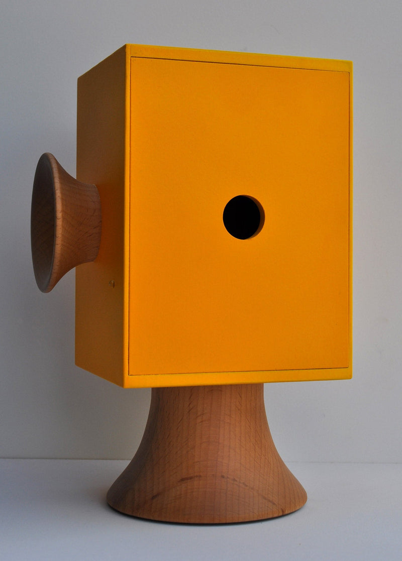 Orologio a Cucù da Appoggio 15X24X11Cm Pirondini Italia Faccine Dalì Giallo Melone