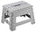 Tabouret Pliant 30x22x22 cm en Polypropylène Gris