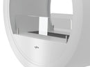 Camino a Bioetanolo da Pavimento 72,5x100x37,5 cm Incyrcle 2Side Stand Bianco con Vetro