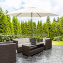 Ombrellone da Giardino Ø2.7x2.35 m Palo Ø38 mm in Alluminio Inclinabile Bianco 