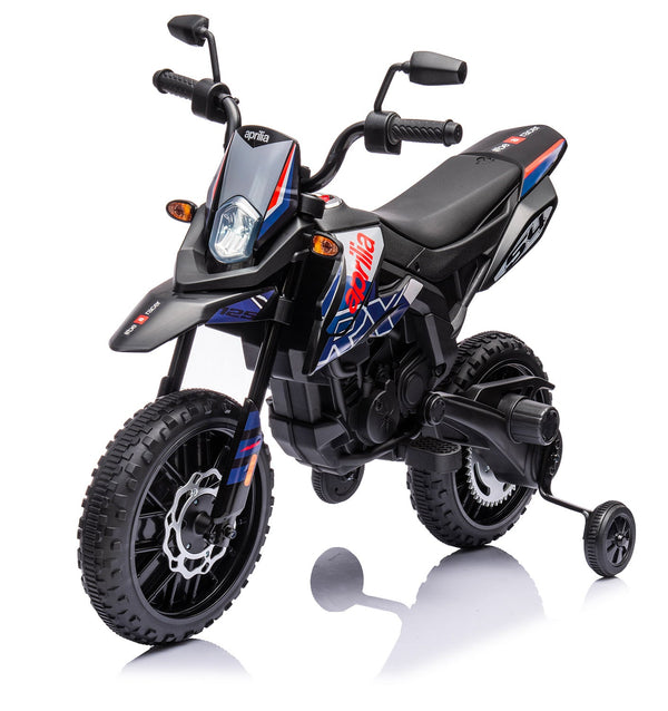 Moto Elettrica per Bambini 12V con Licenza Aprilia RX-125 Motocross Blu prezzo