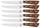 Walker Set de 6 Couteaux de Table Lame Lisse en Bois et Inox