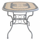 Tavolo Ovale Perse 160x90x74 h cm in Acciaio Tortora