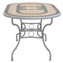 Tavolo Ovale Perse 160x90x74 h cm in Acciaio Tortora