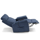 Poltrona Alzapersona Elettrica 2 motori 80x99x97 cm In Tessuto Jazz Denver Blu